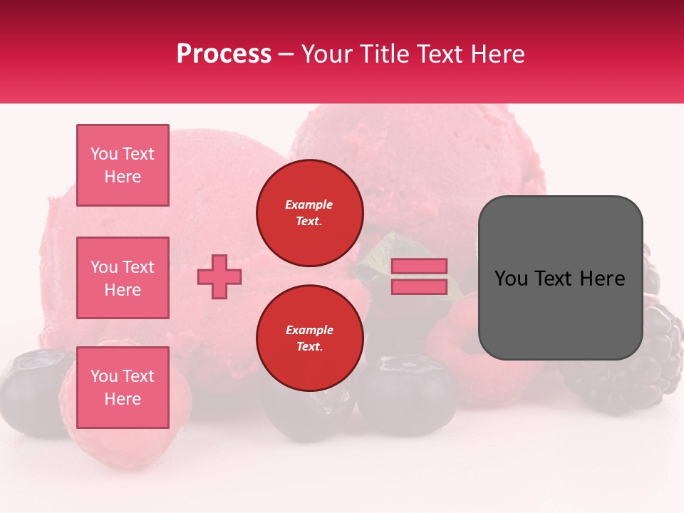 A Scoop Of Ice Cream Surrounded By Berries And Raspberries PowerPoint Template