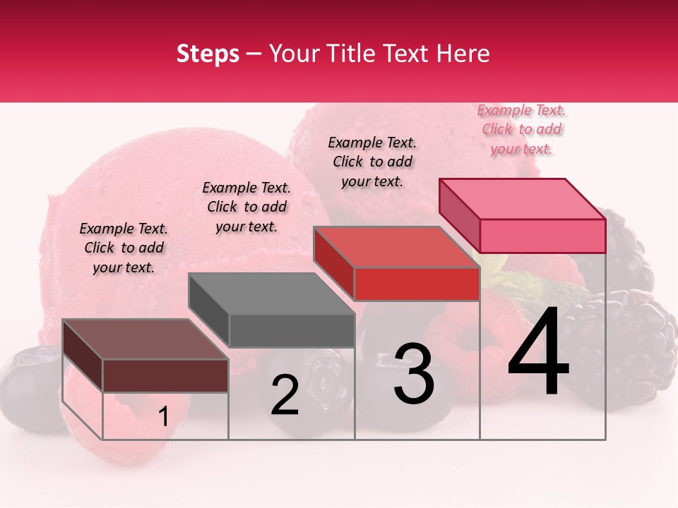 A Scoop Of Ice Cream Surrounded By Berries And Raspberries PowerPoint Template