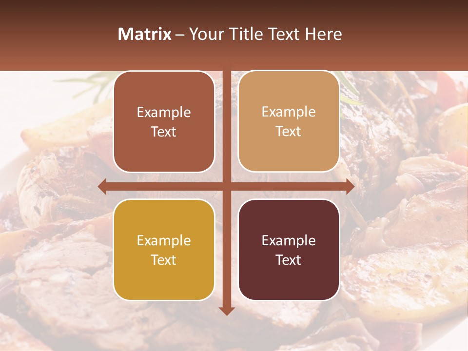A Plate Of Roast With Potatoes And Carrots PowerPoint Template