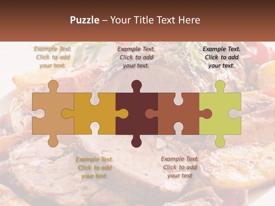 A Plate Of Roast With Potatoes And Carrots PowerPoint Template