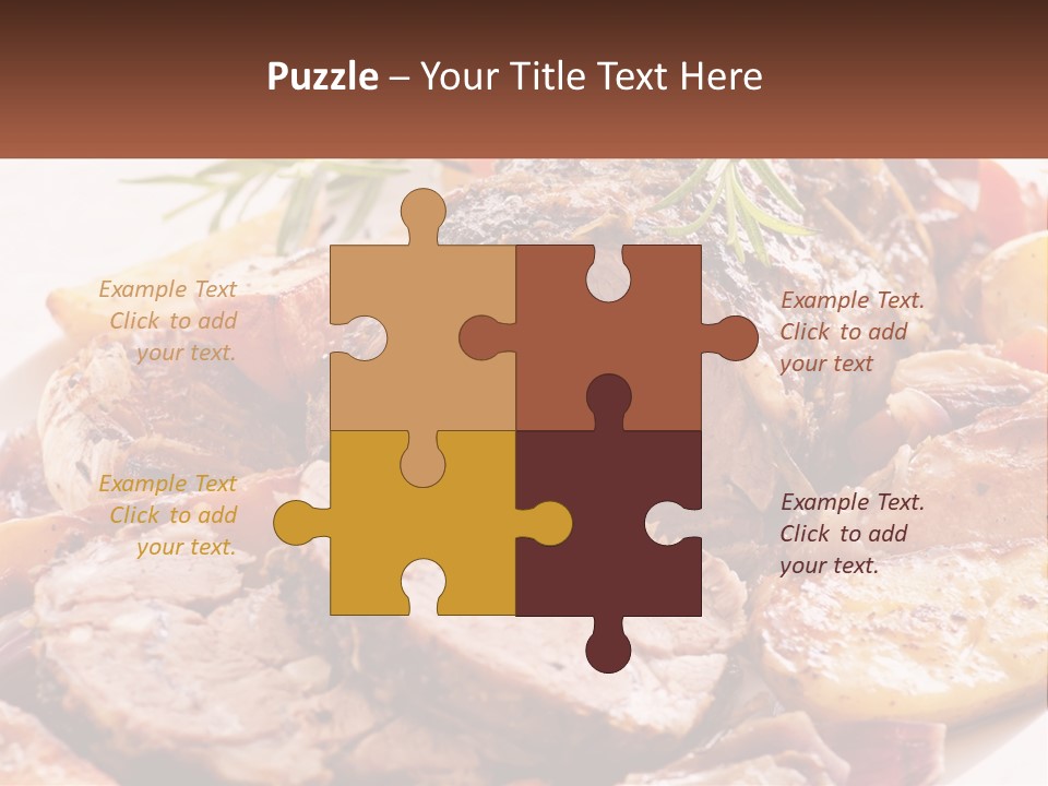 A Plate Of Roast With Potatoes And Carrots PowerPoint Template