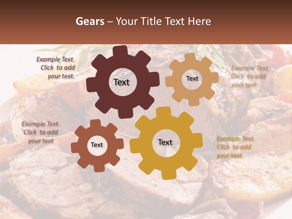 A Plate Of Roast With Potatoes And Carrots PowerPoint Template
