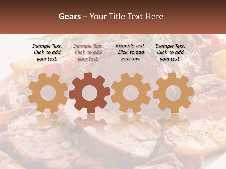 A Plate Of Roast With Potatoes And Carrots PowerPoint Template