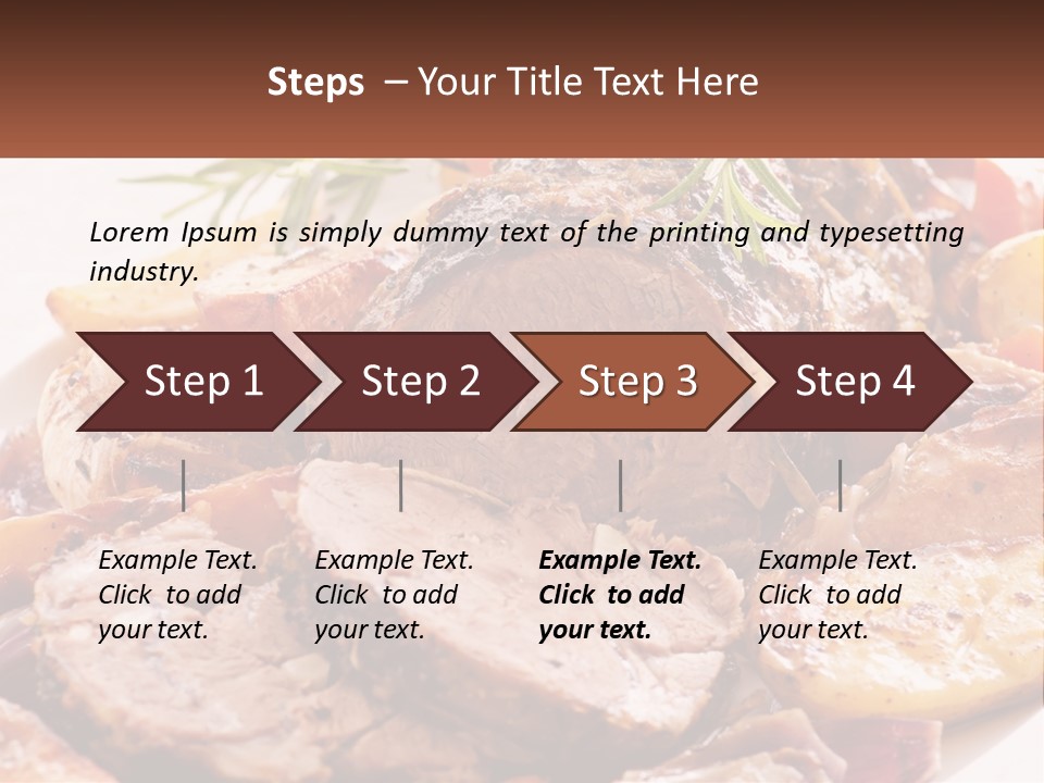 A Plate Of Roast With Potatoes And Carrots PowerPoint Template