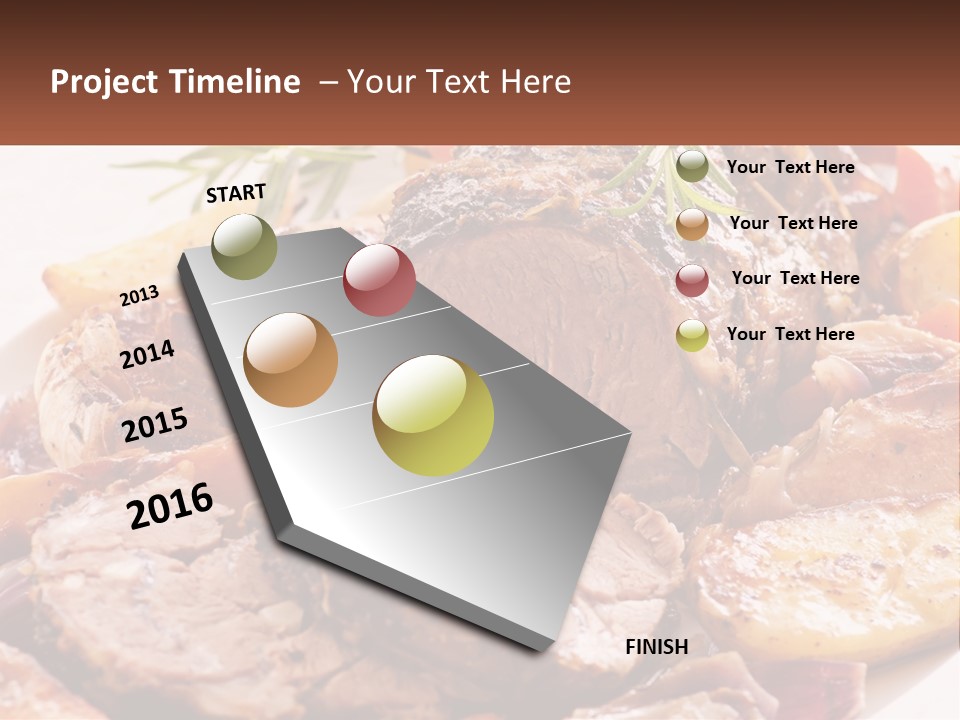 A Plate Of Roast With Potatoes And Carrots PowerPoint Template