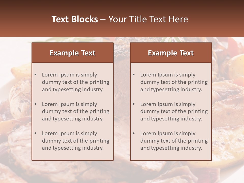 A Plate Of Roast With Potatoes And Carrots PowerPoint Template
