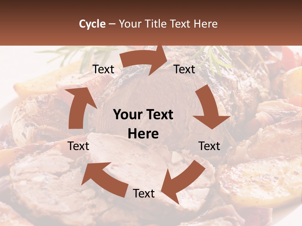 A Plate Of Roast With Potatoes And Carrots PowerPoint Template