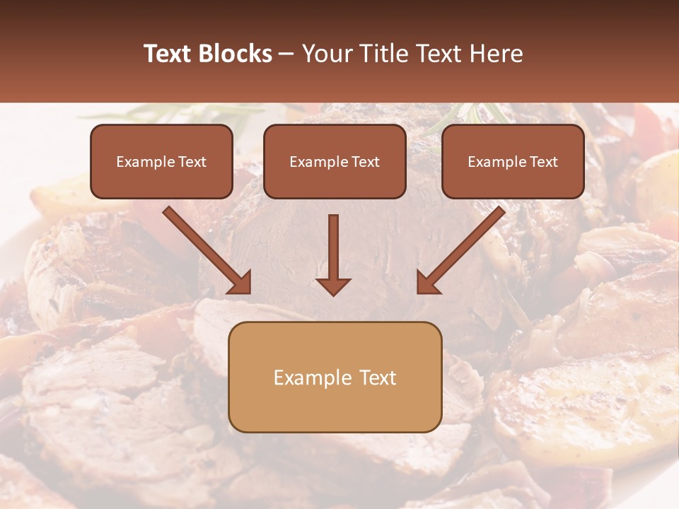 A Plate Of Roast With Potatoes And Carrots PowerPoint Template