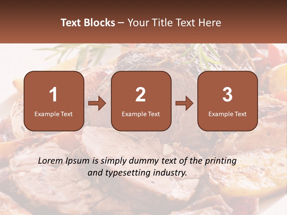 A Plate Of Roast With Potatoes And Carrots PowerPoint Template