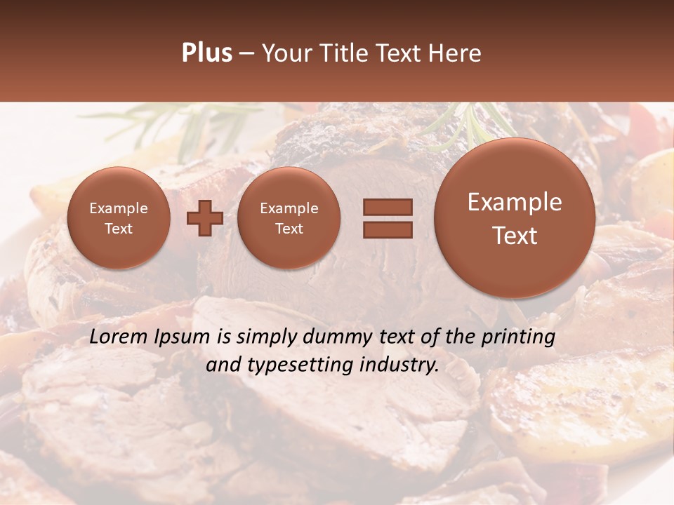 A Plate Of Roast With Potatoes And Carrots PowerPoint Template
