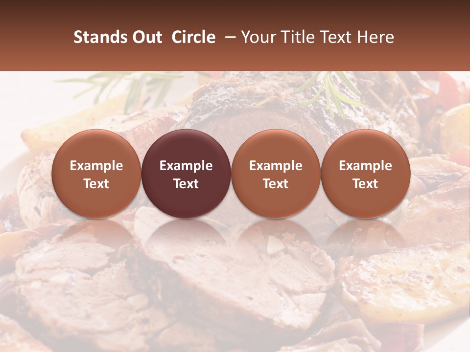 A Plate Of Roast With Potatoes And Carrots PowerPoint Template