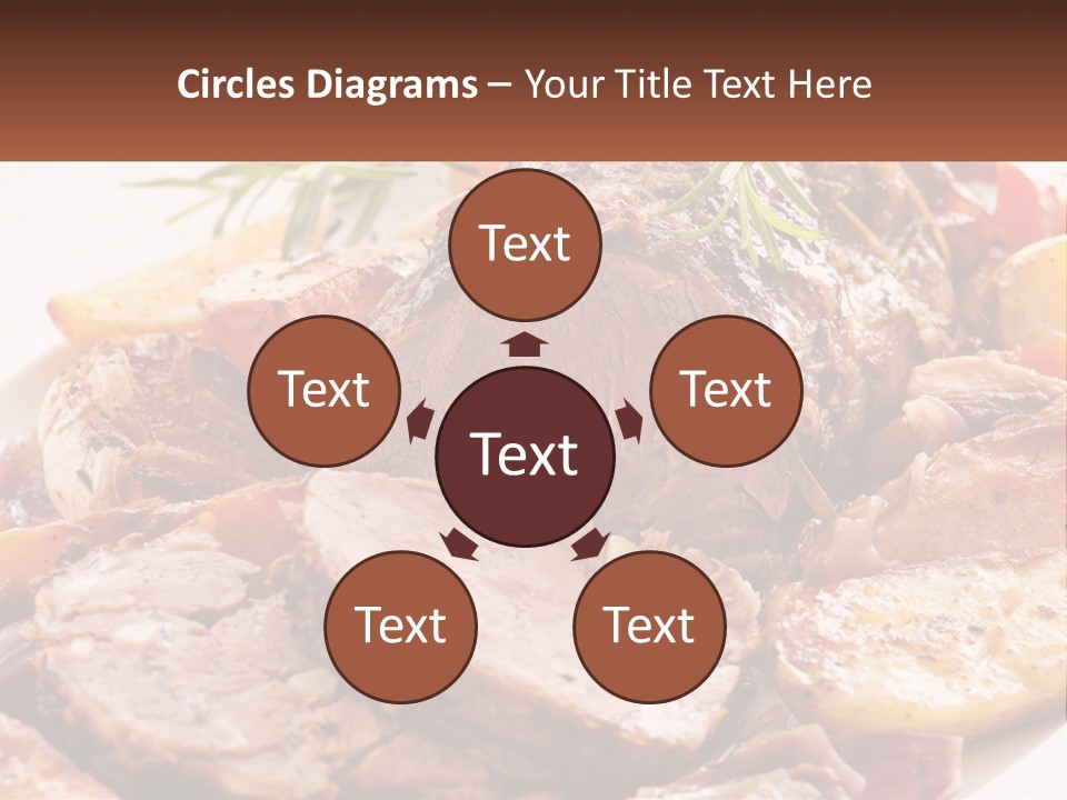 A Plate Of Roast With Potatoes And Carrots PowerPoint Template