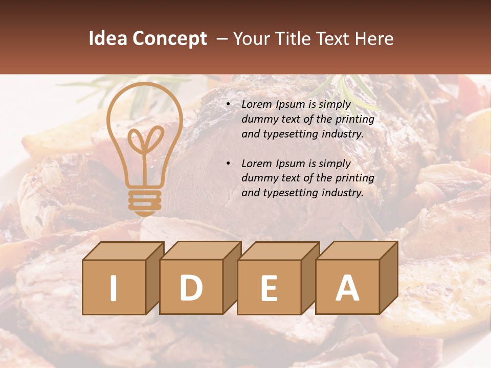 A Plate Of Roast With Potatoes And Carrots PowerPoint Template