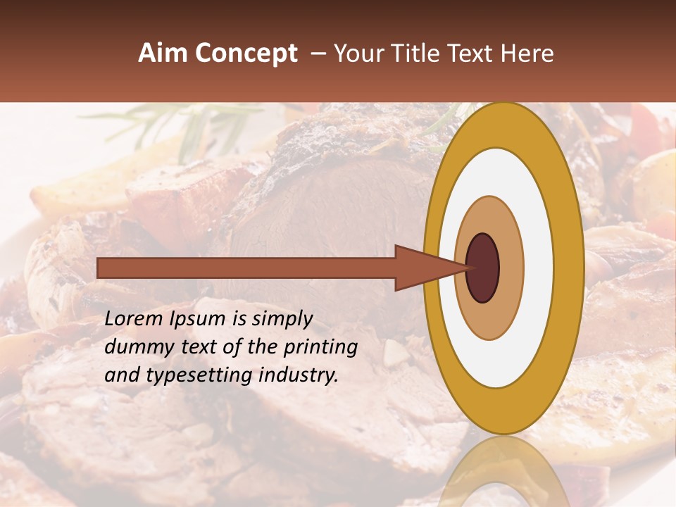 A Plate Of Roast With Potatoes And Carrots PowerPoint Template