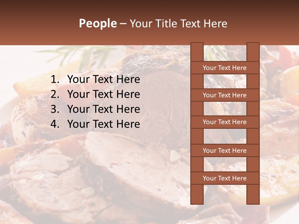 A Plate Of Roast With Potatoes And Carrots PowerPoint Template