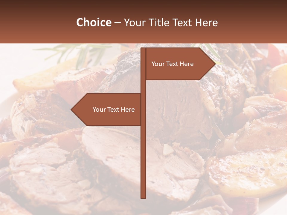 A Plate Of Roast With Potatoes And Carrots PowerPoint Template