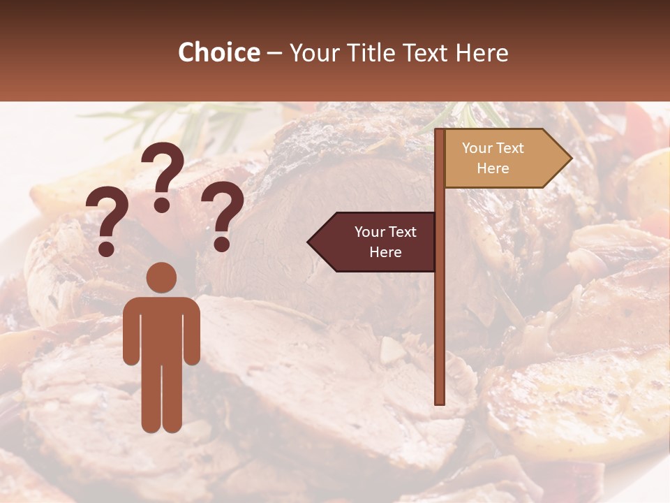 A Plate Of Roast With Potatoes And Carrots PowerPoint Template