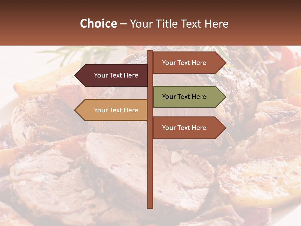 A Plate Of Roast With Potatoes And Carrots PowerPoint Template