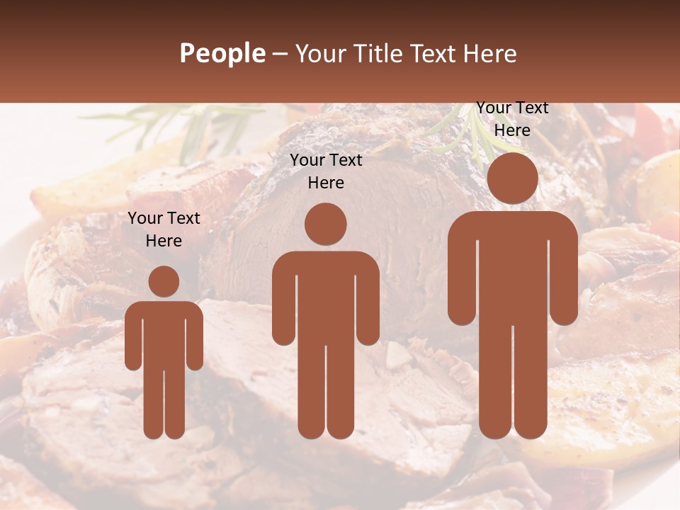 A Plate Of Roast With Potatoes And Carrots PowerPoint Template