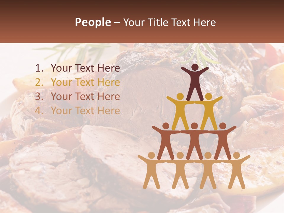 A Plate Of Roast With Potatoes And Carrots PowerPoint Template