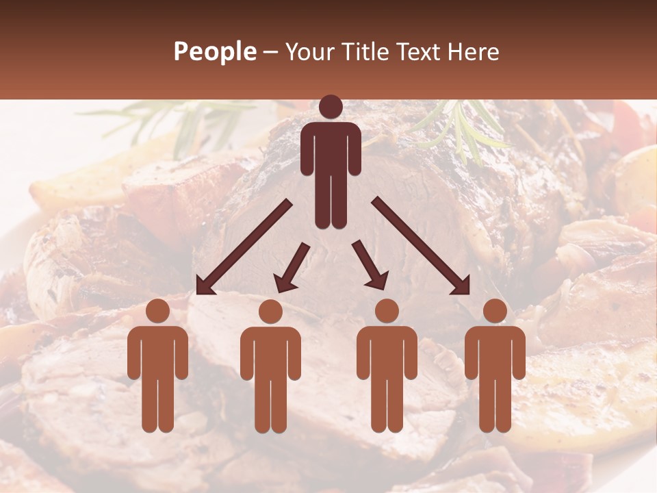 A Plate Of Roast With Potatoes And Carrots PowerPoint Template