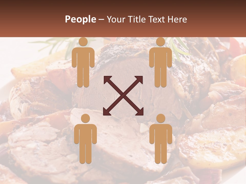 A Plate Of Roast With Potatoes And Carrots PowerPoint Template