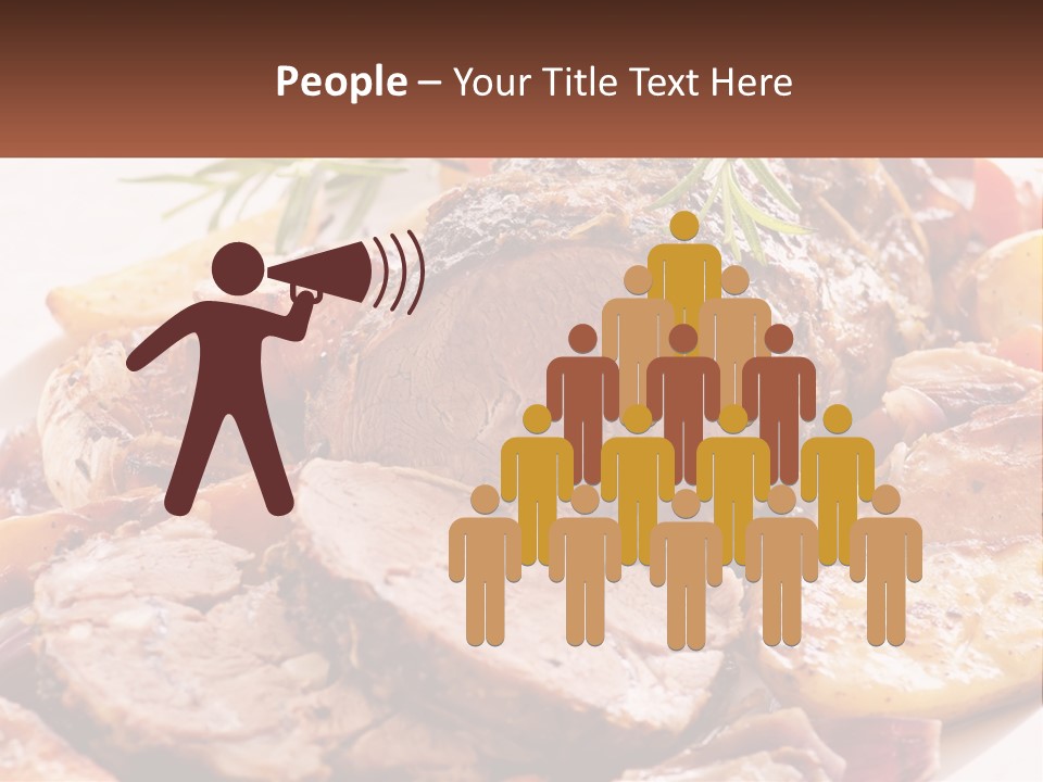 A Plate Of Roast With Potatoes And Carrots PowerPoint Template