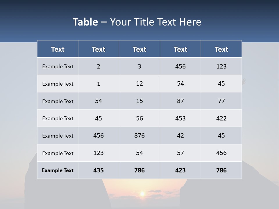 Two People Standing On Top Of A Mountain With Their Arms In The Air PowerPoint Template