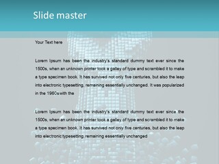 A Powerpoint Presentation With A Fist Made Out Of Cubes PowerPoint Template