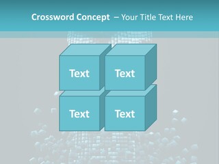 A Powerpoint Presentation With A Fist Made Out Of Cubes PowerPoint Template