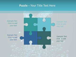 A Powerpoint Presentation With A Fist Made Out Of Cubes PowerPoint Template