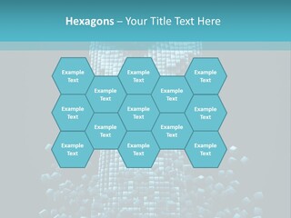 A Powerpoint Presentation With A Fist Made Out Of Cubes PowerPoint Template