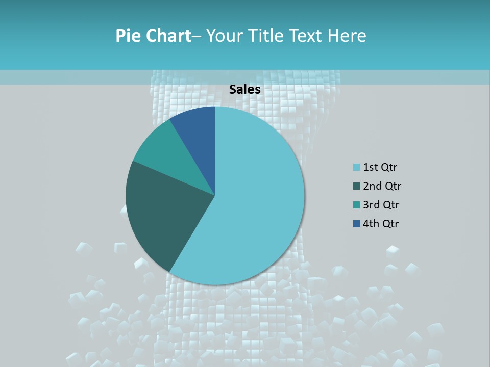 A Powerpoint Presentation With A Fist Made Out Of Cubes PowerPoint Template