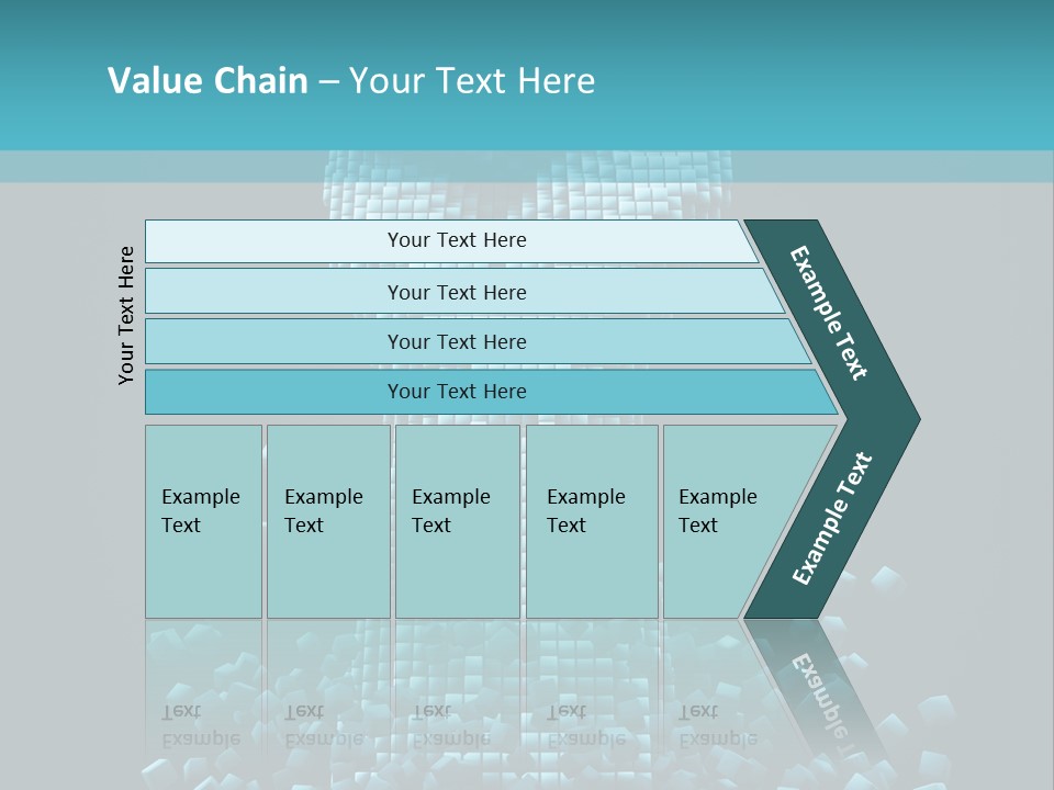 A Powerpoint Presentation With A Fist Made Out Of Cubes PowerPoint Template
