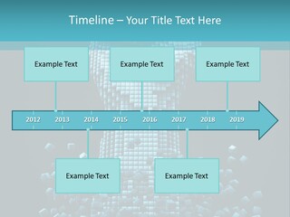 A Powerpoint Presentation With A Fist Made Out Of Cubes PowerPoint Template