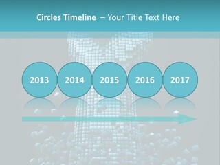 A Powerpoint Presentation With A Fist Made Out Of Cubes PowerPoint Template