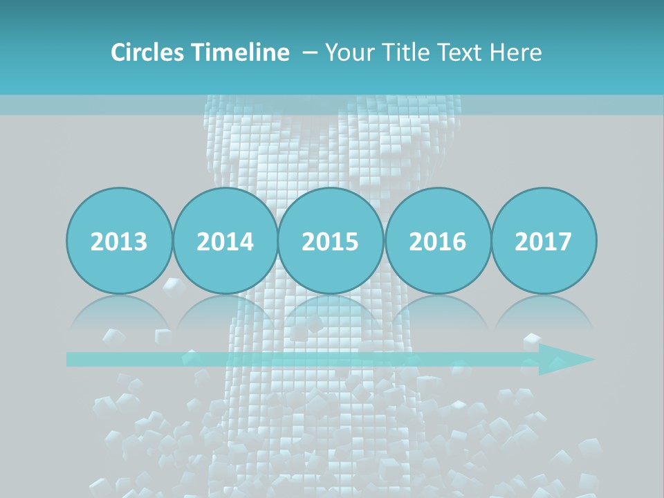 A Powerpoint Presentation With A Fist Made Out Of Cubes PowerPoint Template