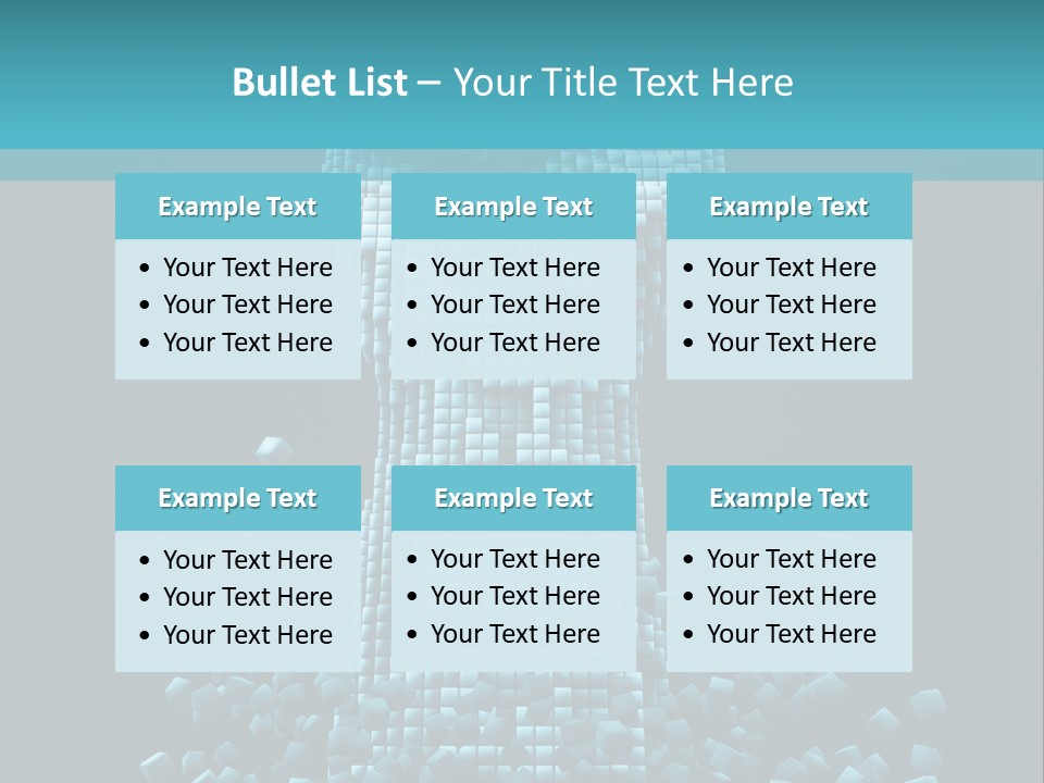 A Powerpoint Presentation With A Fist Made Out Of Cubes PowerPoint Template