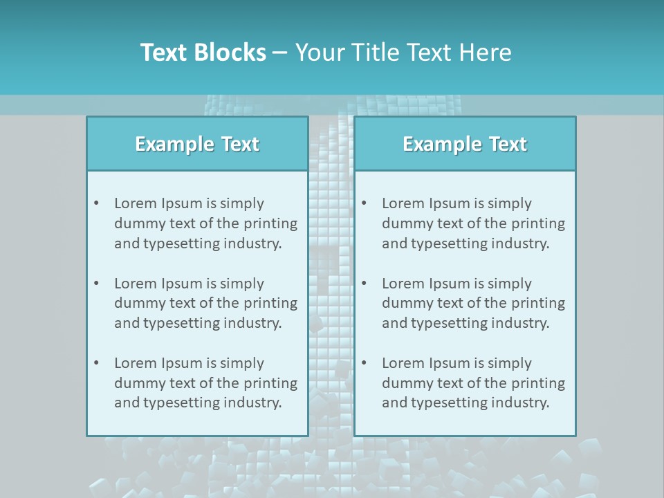 A Powerpoint Presentation With A Fist Made Out Of Cubes PowerPoint Template