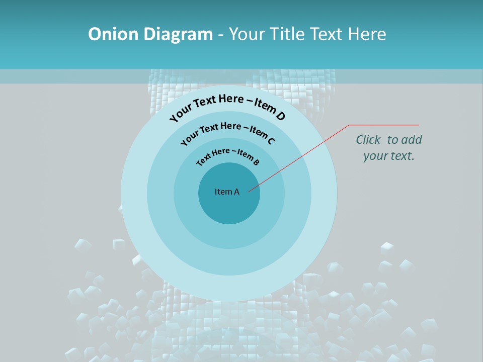 A Powerpoint Presentation With A Fist Made Out Of Cubes PowerPoint Template
