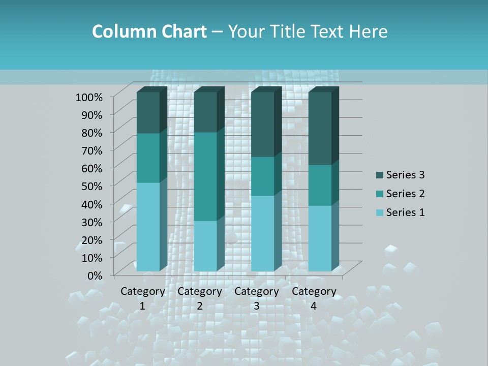 A Powerpoint Presentation With A Fist Made Out Of Cubes PowerPoint Template