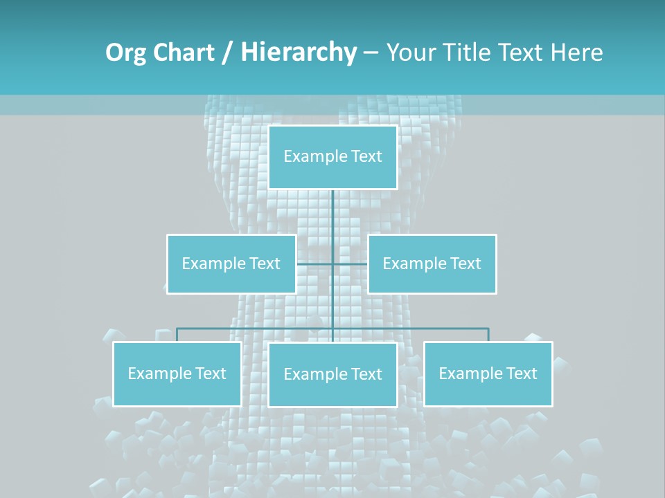 A Powerpoint Presentation With A Fist Made Out Of Cubes PowerPoint Template