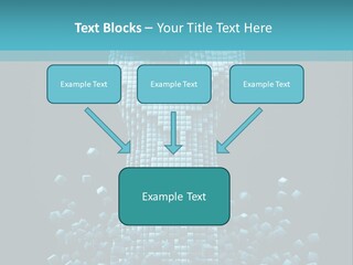 A Powerpoint Presentation With A Fist Made Out Of Cubes PowerPoint Template