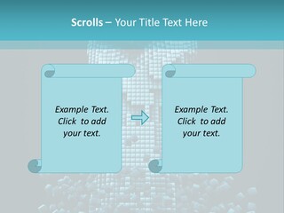 A Powerpoint Presentation With A Fist Made Out Of Cubes PowerPoint Template