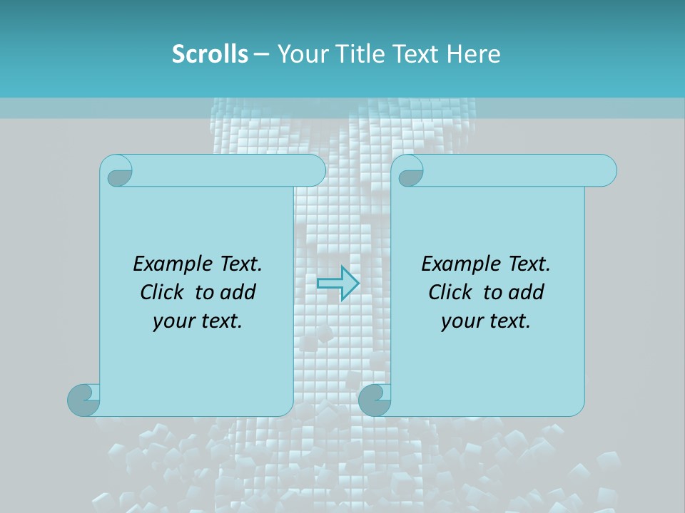 A Powerpoint Presentation With A Fist Made Out Of Cubes PowerPoint Template
