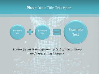 A Powerpoint Presentation With A Fist Made Out Of Cubes PowerPoint Template