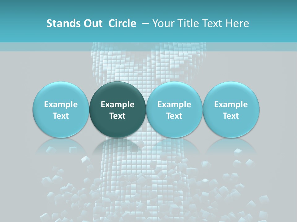 A Powerpoint Presentation With A Fist Made Out Of Cubes PowerPoint Template