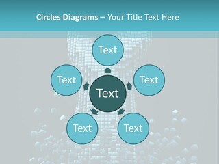 A Powerpoint Presentation With A Fist Made Out Of Cubes PowerPoint Template