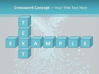 A Powerpoint Presentation With A Fist Made Out Of Cubes PowerPoint Template