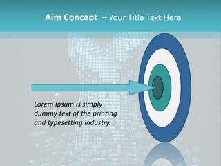 A Powerpoint Presentation With A Fist Made Out Of Cubes PowerPoint Template